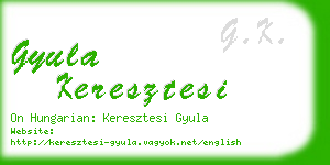 gyula keresztesi business card